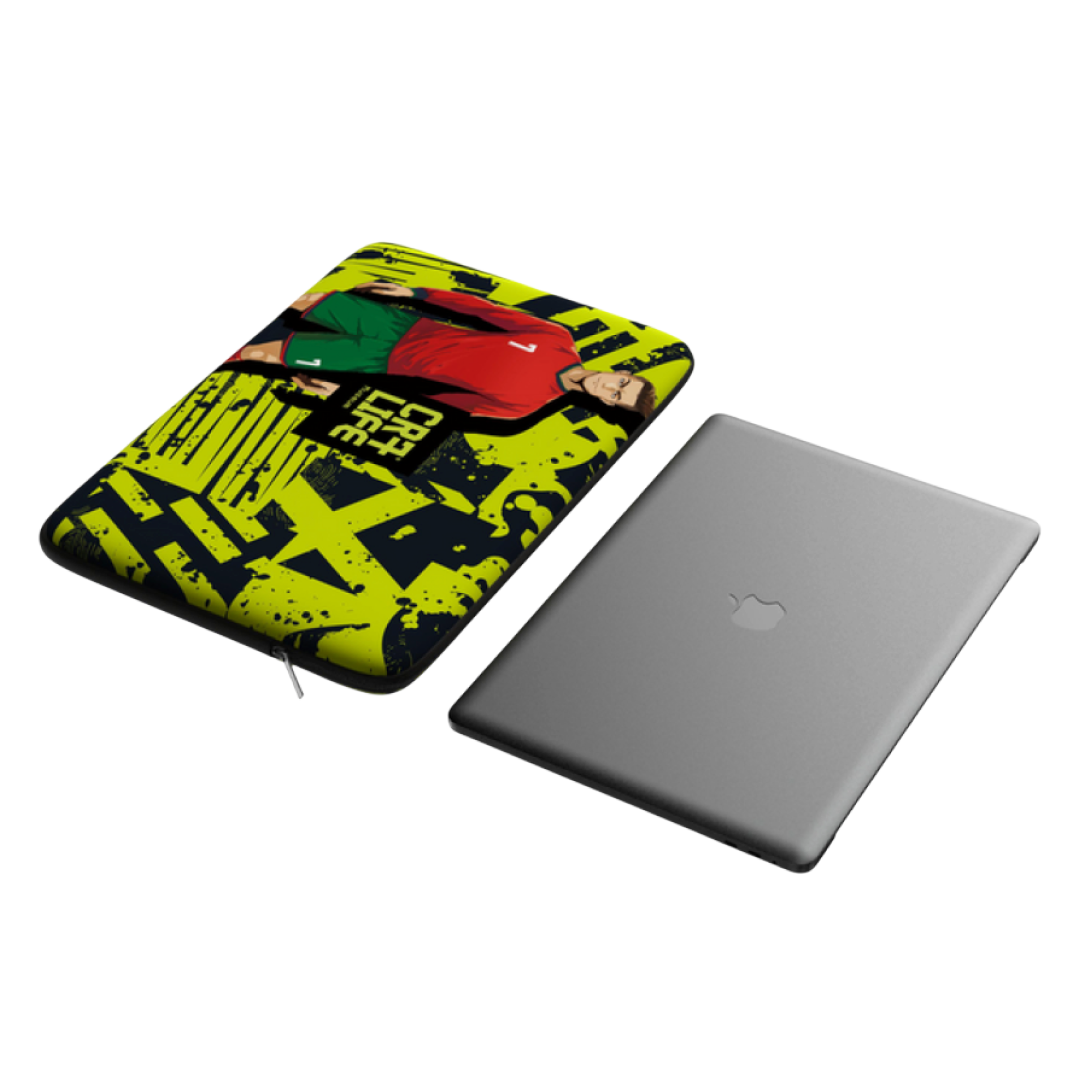 Чехол для MacBook CR7 LIFE - 13″, черно-зеленый