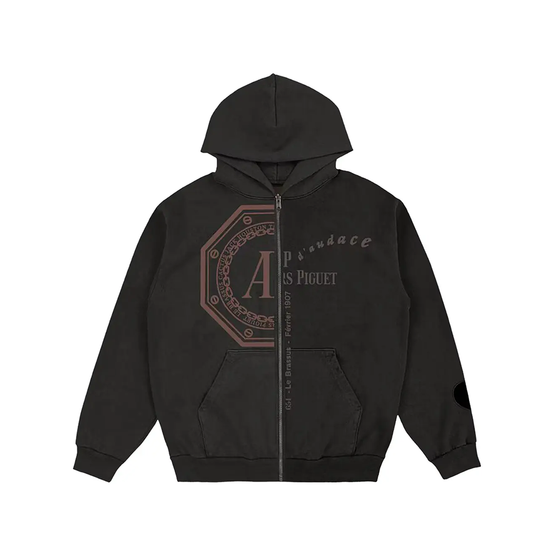 Cactus Jack by Travis Scott x Audemars Piguet Split Logo Zip-Up Hoodie 'Black'