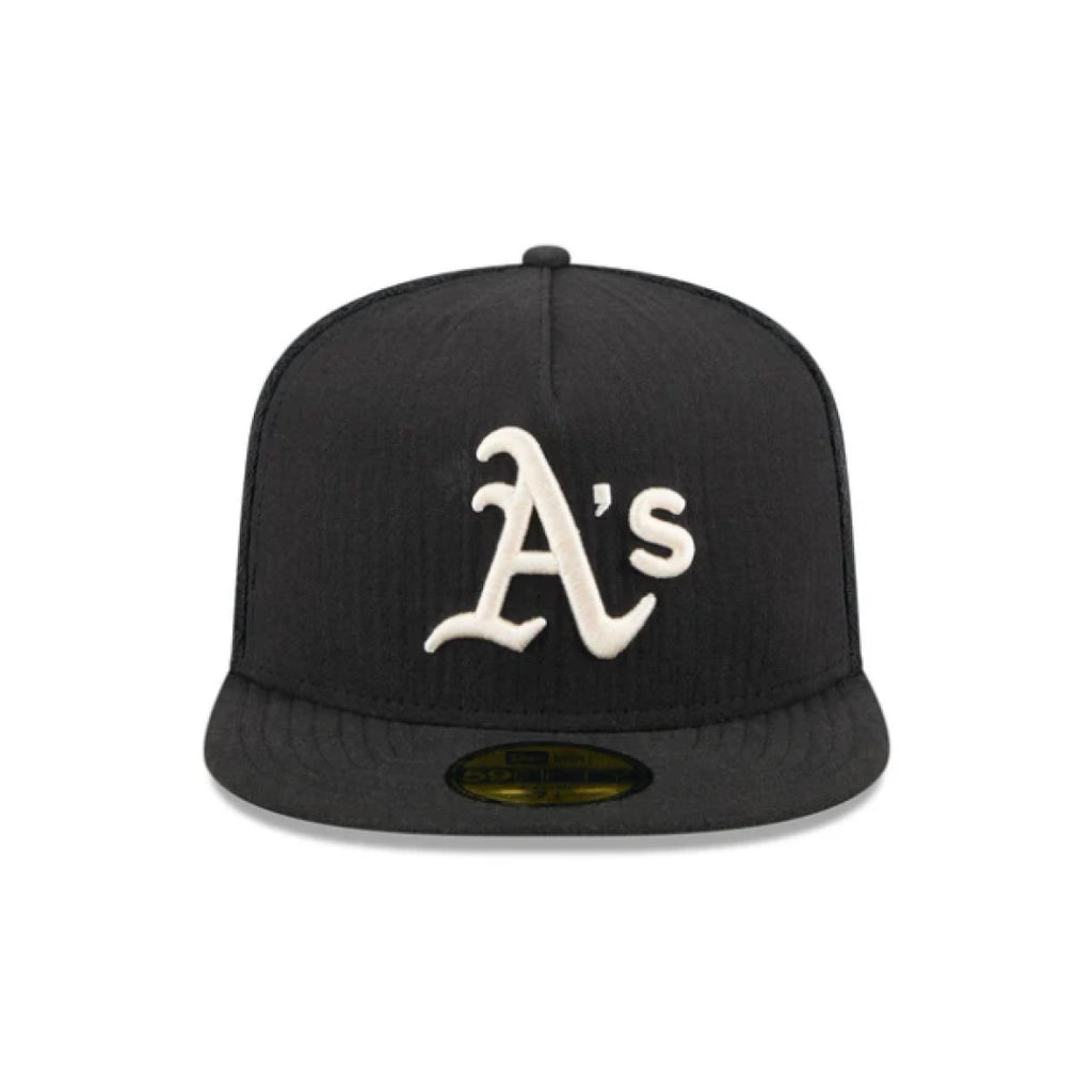 Athletics Black Mesh 59FIFTY A-Frame Fitted Cap