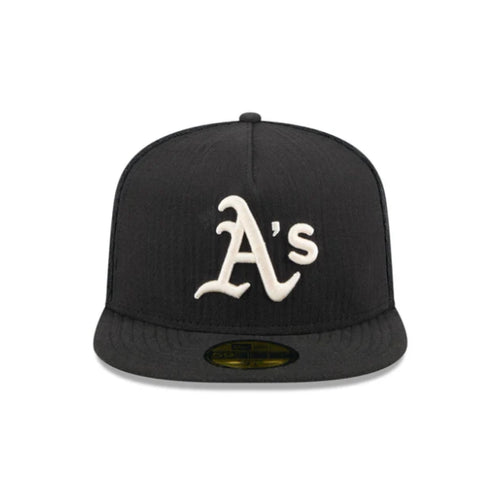 Athletics Black Mesh 59FIFTY A-Frame Fitted Cap