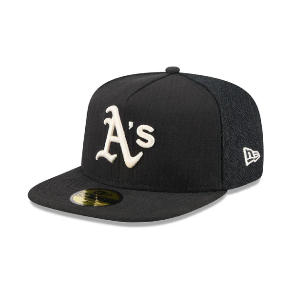Athletics Black Mesh 59FIFTY A-Frame Fitted Cap