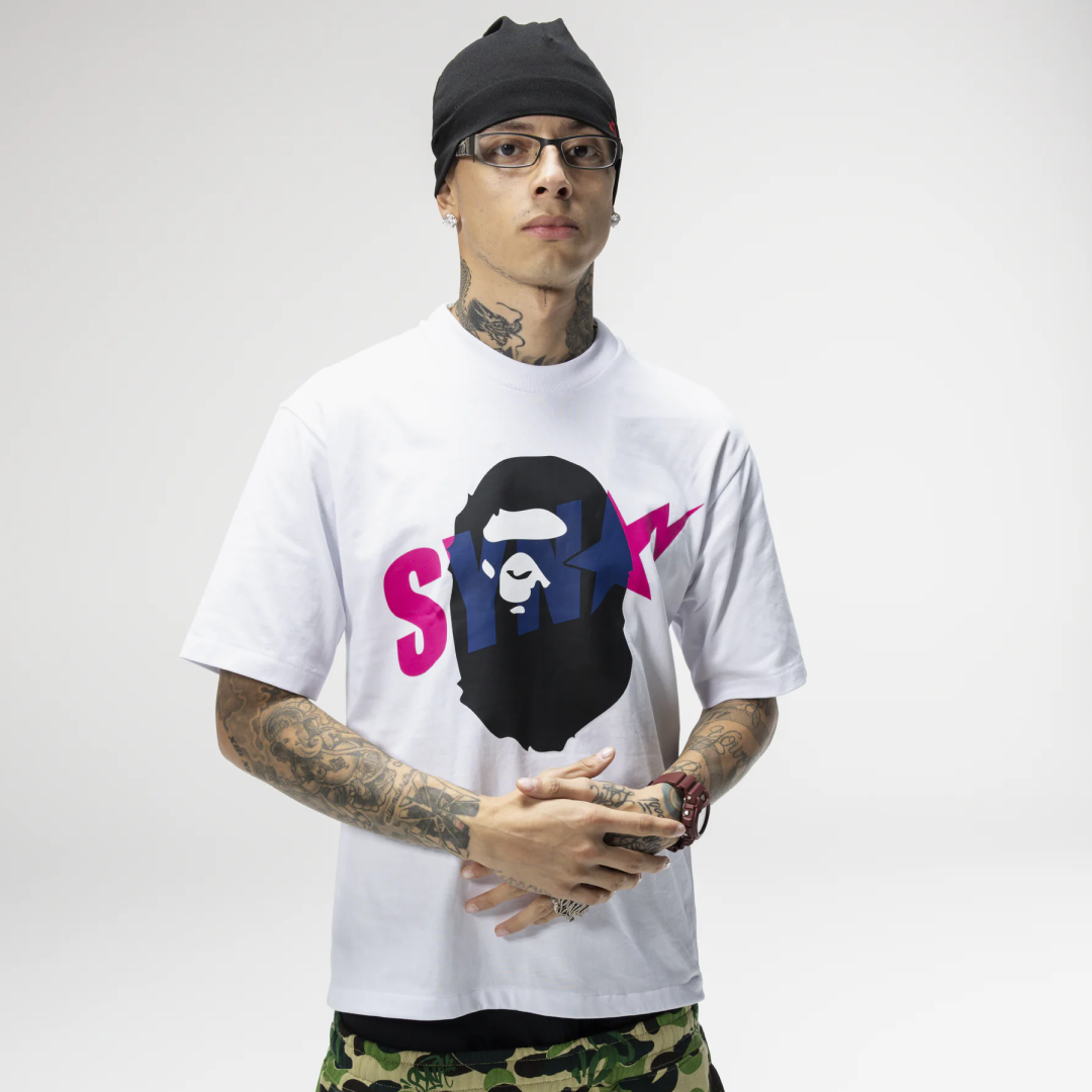 BAPE X Spotify x SYNA Tee 'White'