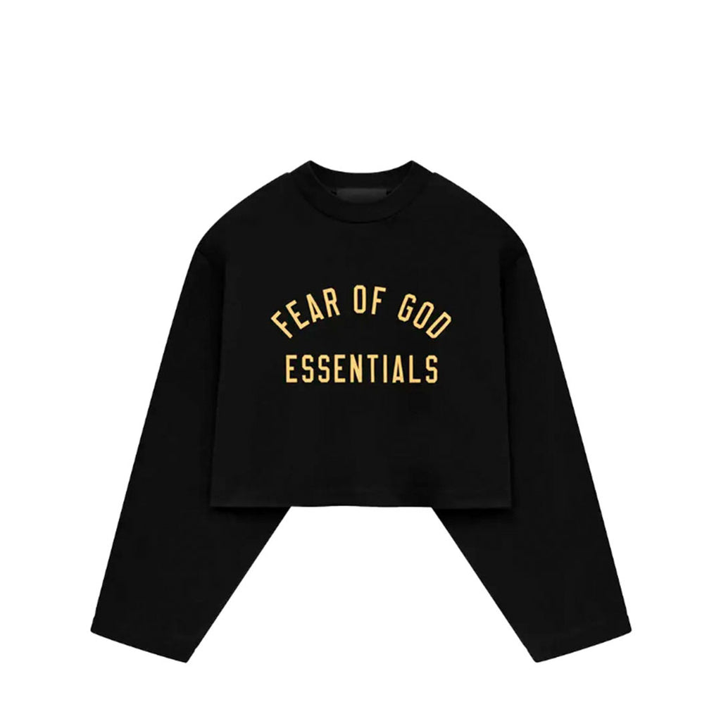 Fear Of God Essentials Crop Long-Sleeve T-Shirt Black