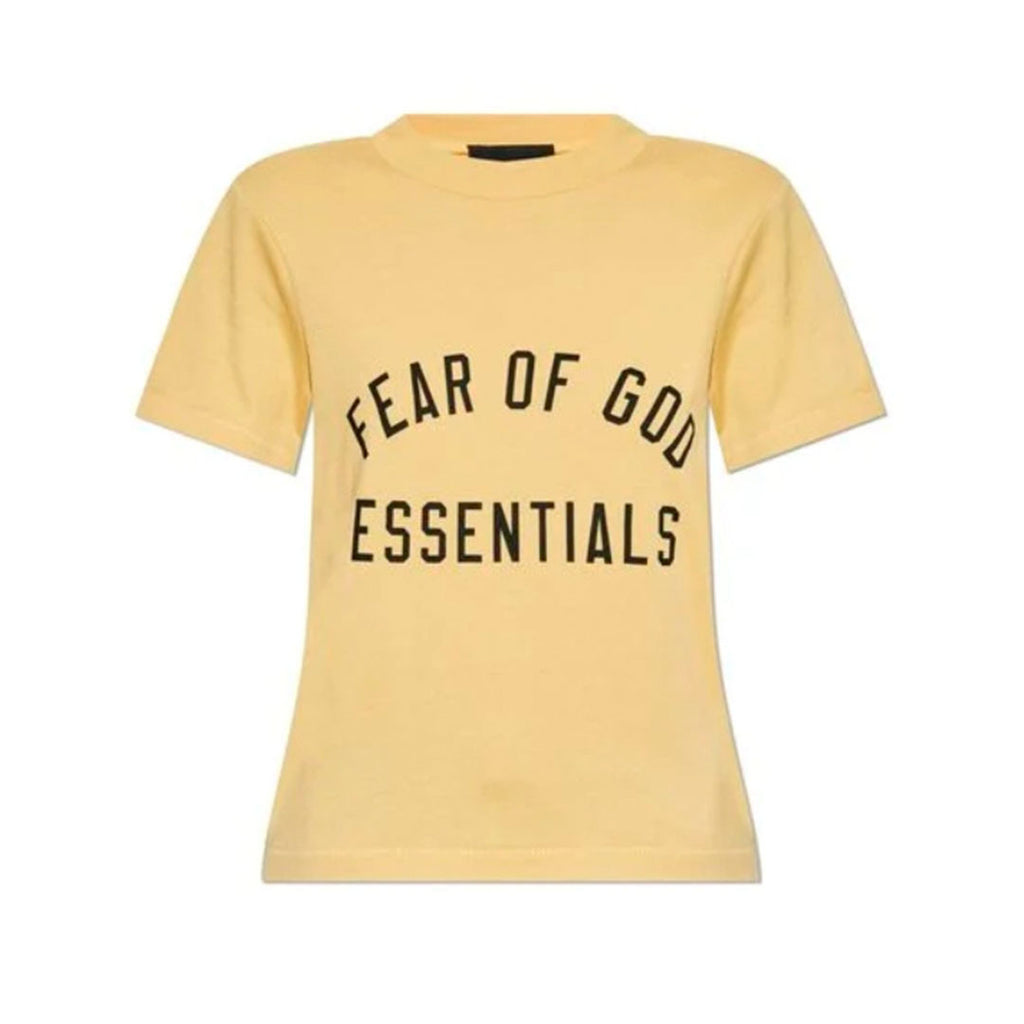 Fear Of God Essentials Crop T-Shirt Yellow
