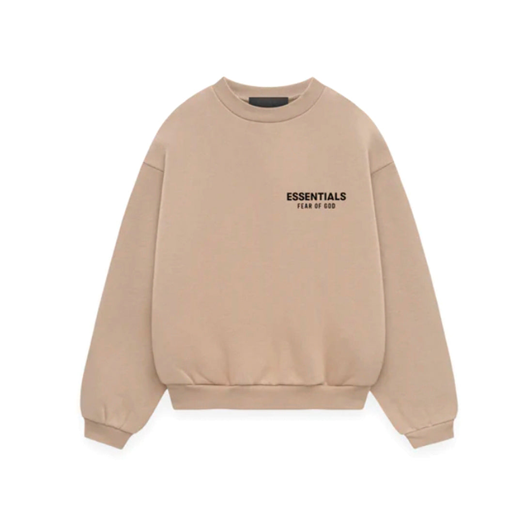 Fear Of God Essentials Crop Sweatshirt w Fleece Beige Black