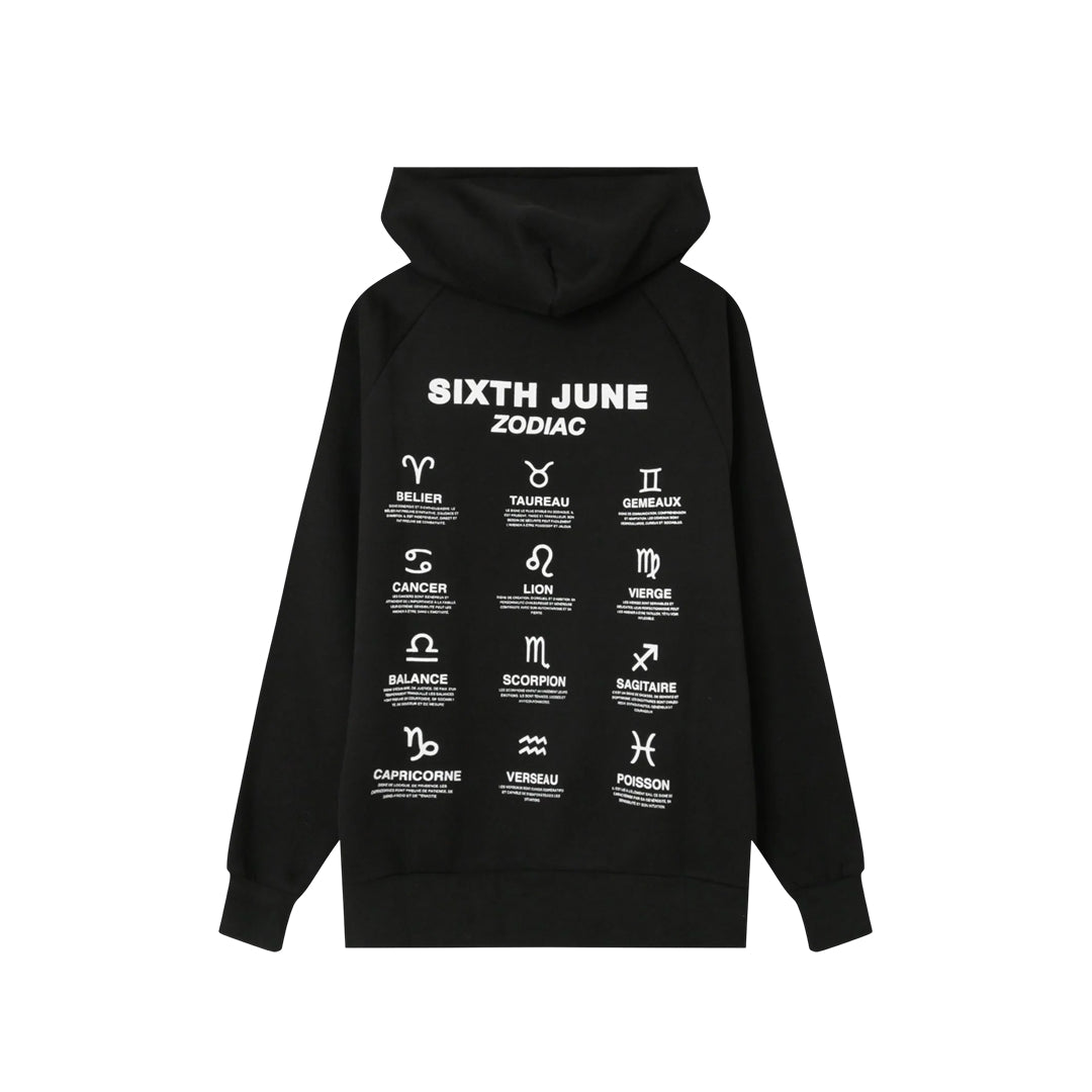 Sixth June Zodiac Hoodie Black
