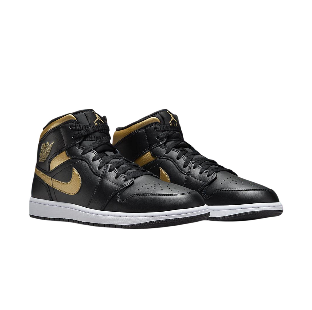 Air Jordan 1 Mid "Black Metallic Gold"