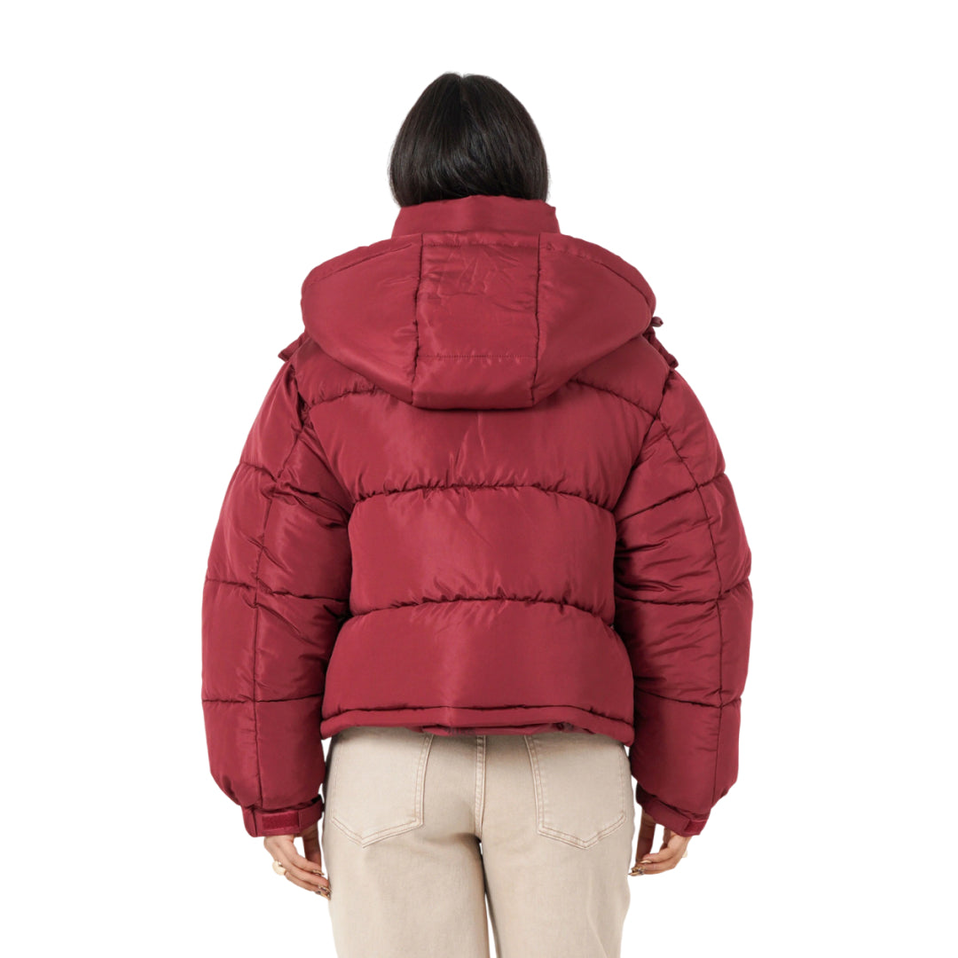 Sixth June Puffer Jacket Burgundy