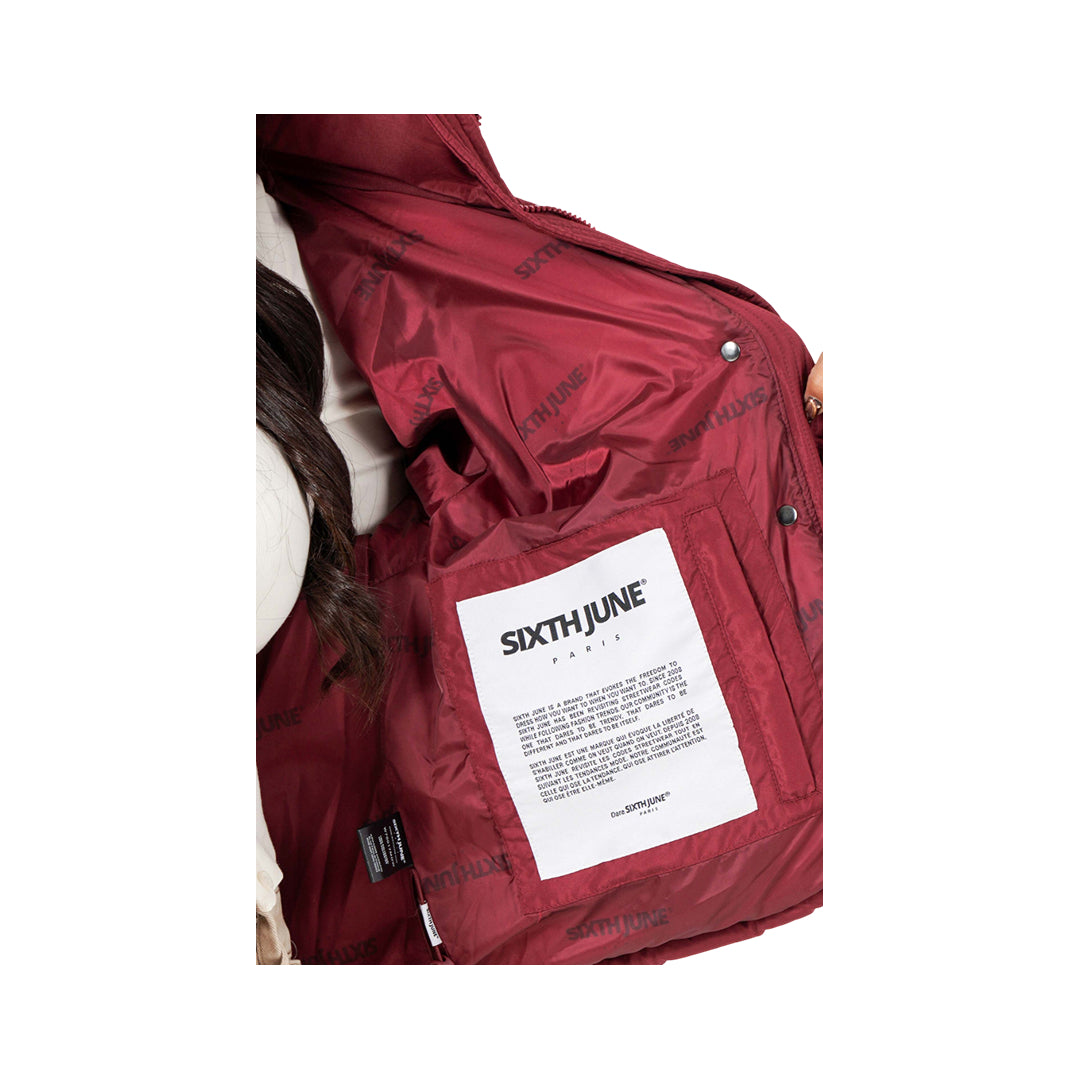Sixth June Puffer Jacket Burgundy