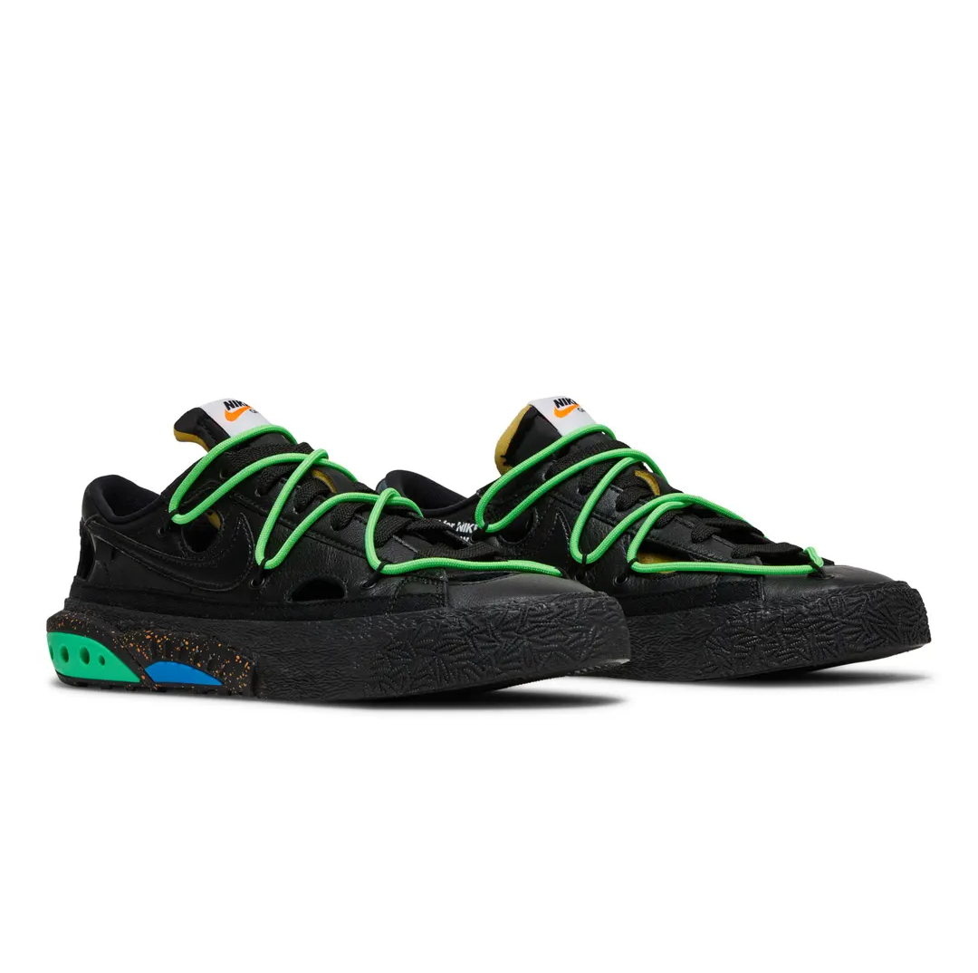 Blazer Low x Off-White 'Black and Electro Green'