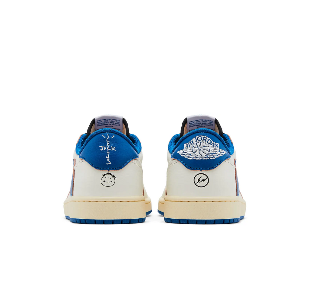 Fragment Design x Travis Scott x Air Jordan 1 Retro Low OG SP 'Sail Military Blue'