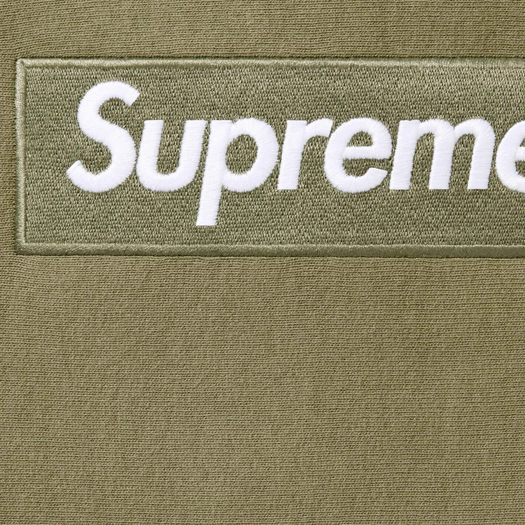 Supreme Box Logo Hooded Sweatshirt 'Light Olive'