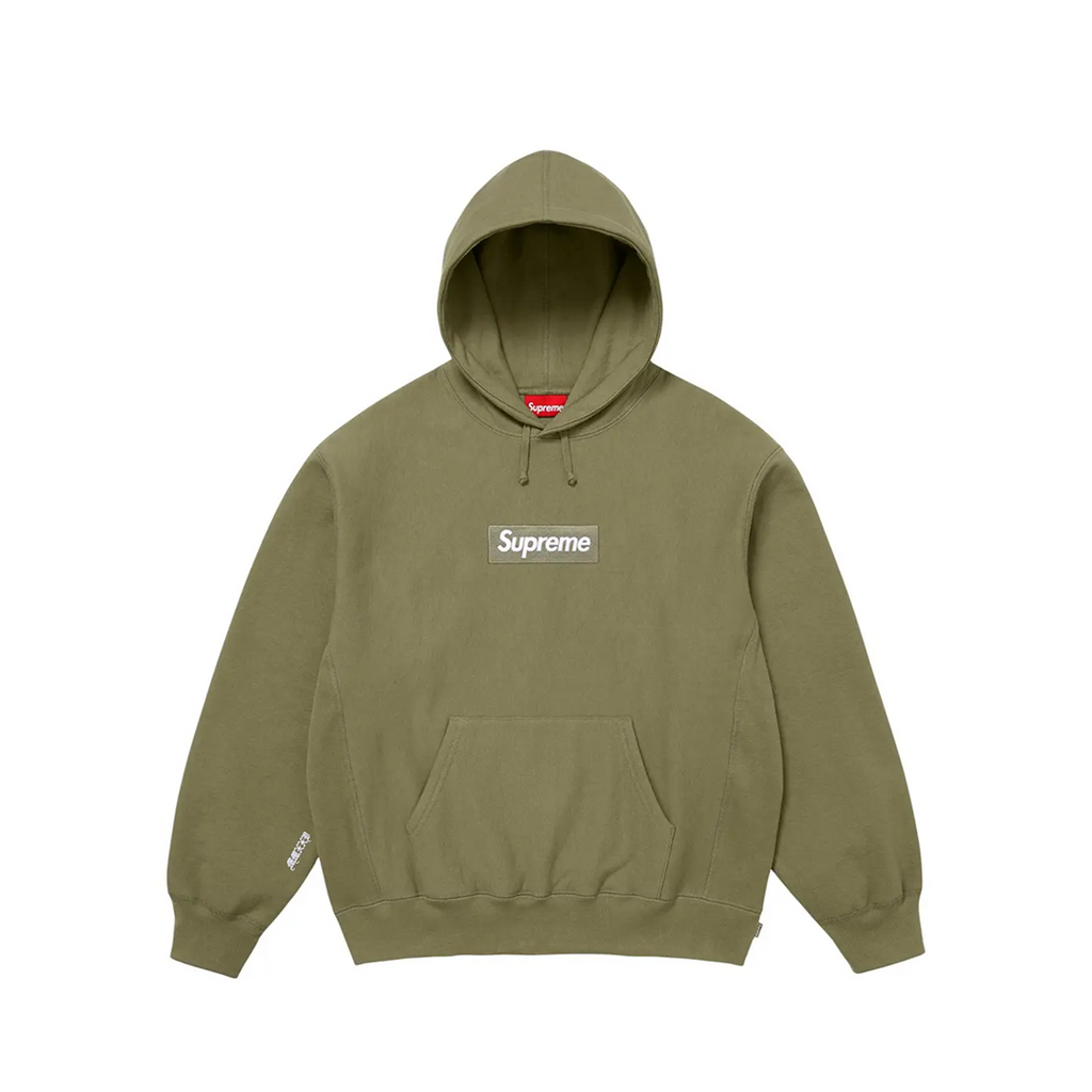 Supreme Box Logo Hooded Sweatshirt 'Light Olive'