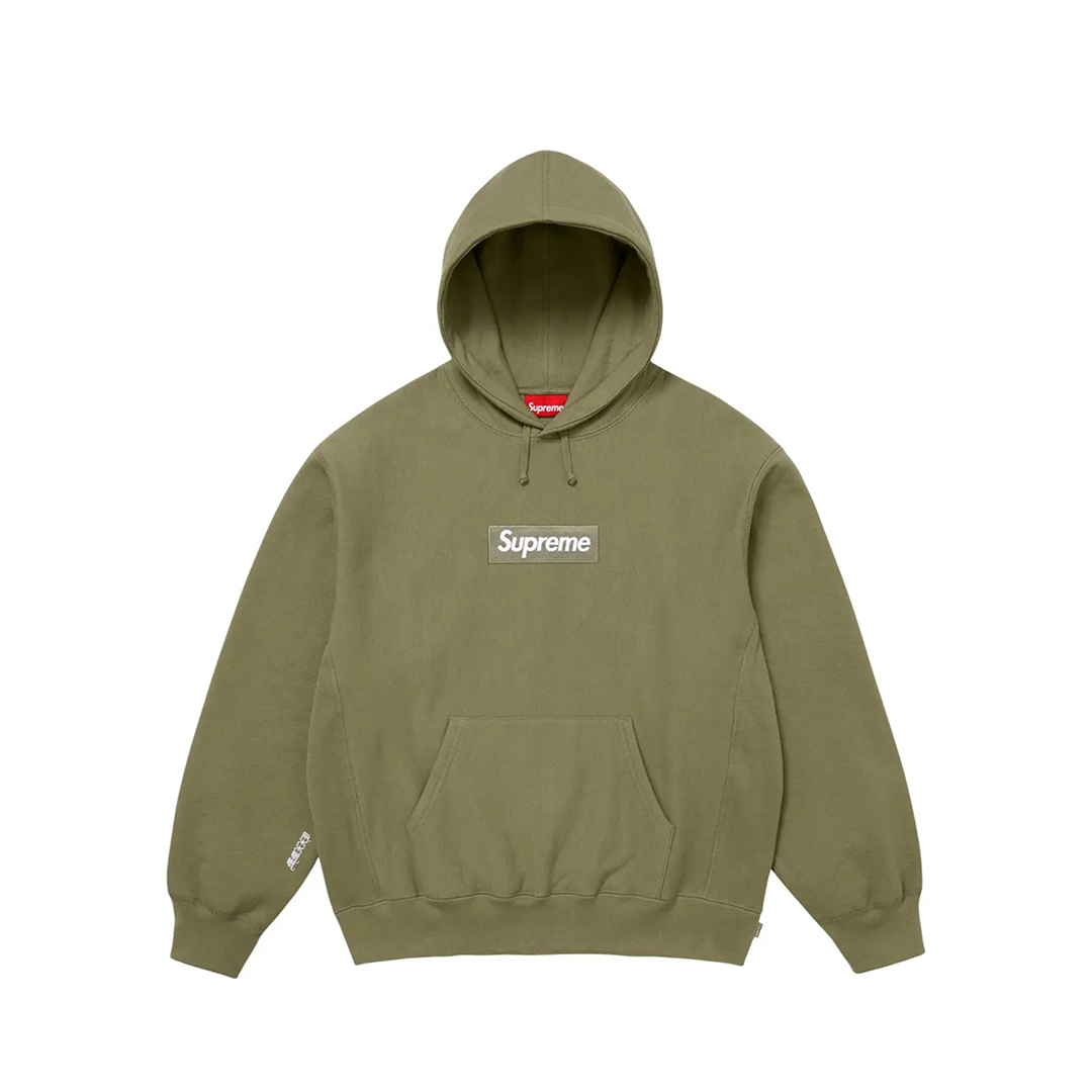 Supreme Box Logo Hooded Sweatshirt 'Light Olive'