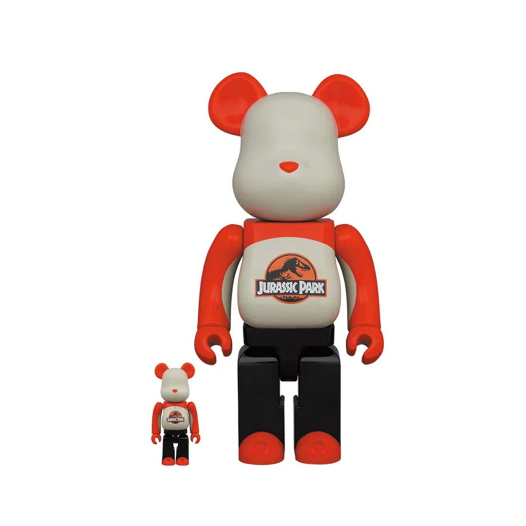 Medicom Toy 400% & 100% Bearbrick set Jurassic Park
