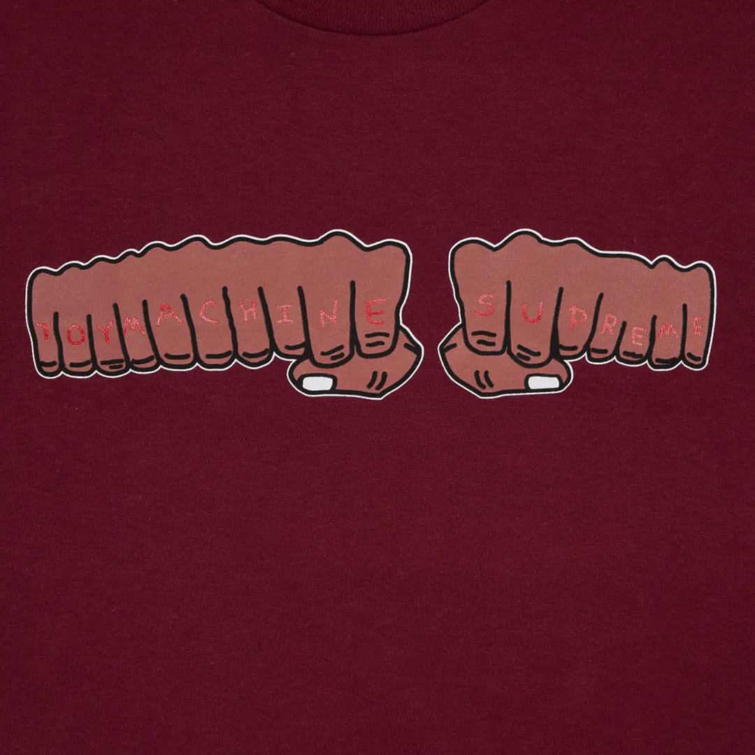 Supreme x Toy Machine Fist Tee 'Cardinal'