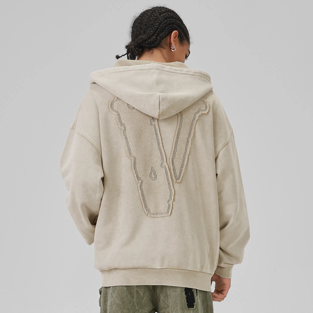 VLONE ZIP HOODIE Beige