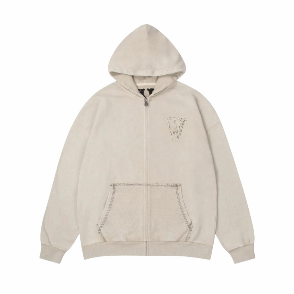VLONE ZIP HOODIE Beige